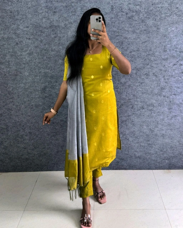 Silk Kurta Set - M, Lime