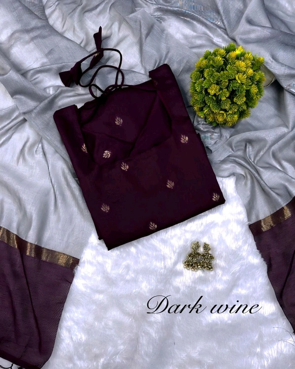 Silk Kurta Set - 3XL, Wine