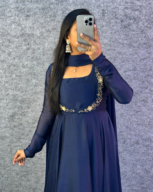 3 In 1 Gown - S, Navy Blue