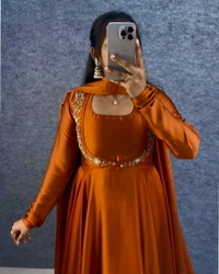 3 In 1 Gown - M, Rust Orange