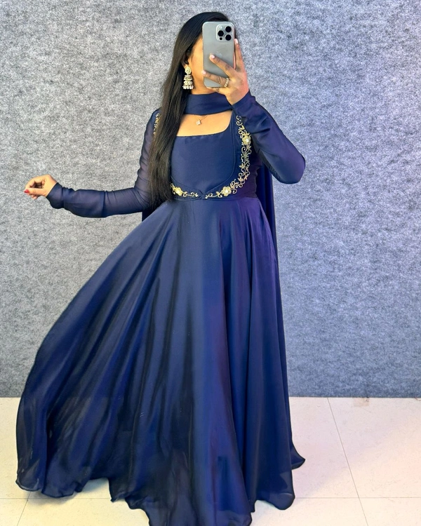 3 In 1Gown - M, Navy Blue