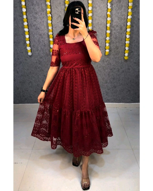 Princess Frock - L, Redish marron