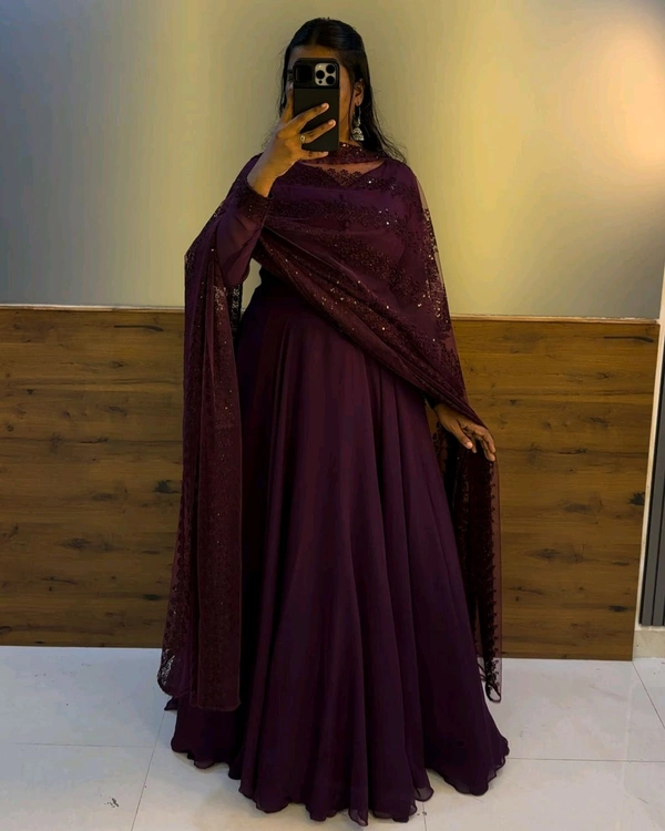 Pongal Gown - 3XL, Wine