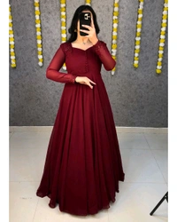 Angel Gown - L, Maroon