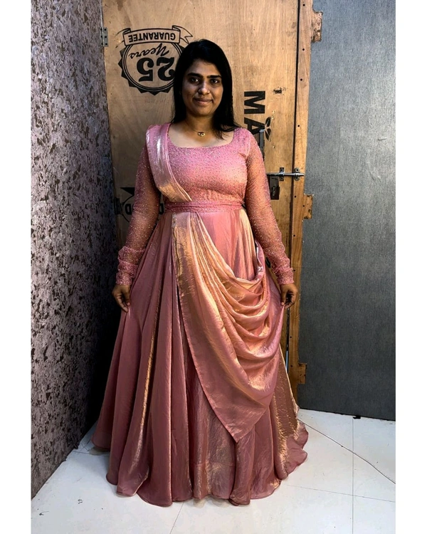Minmini drape Gown - XL, Peach