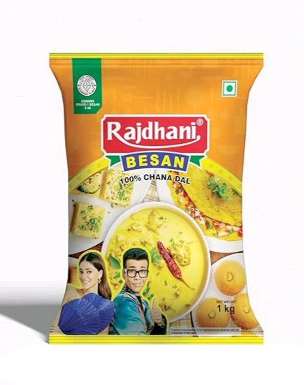 Rajdhani Besan (Gram Flour) 1kg – 100% Pure Chana Dal Flour | Gluten-Free, High Protein | Ideal for Pakora, Dhokla, Baking & Indian Cooking
5%
off
