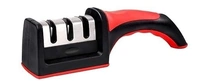 SKVWORLD Compact Knife Sharpener Tool – Precision Sharpening for Small Kitchen Knives | Professional Blade Honing for Home & Chef Use | Stylish Red Design