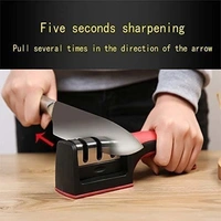 SKVWORLD Compact Knife Sharpener Tool – Precision Sharpening for Small Kitchen Knives | Professional Blade Honing for Home & Chef Use | Stylish Red Design