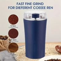 One-Touch Electric Stainless Steel Grinding Machine | High-Powered Coffee, Spice & Nut Grinder | Portable & Easy-to-Use Kitchen Essential