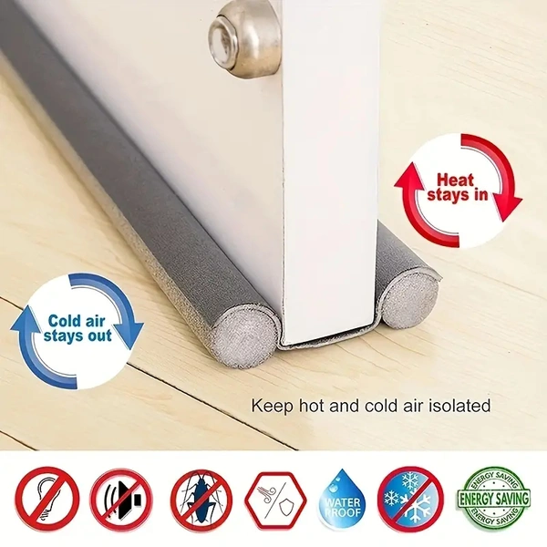 Twin Door Draft Stopper β Under Door & Window Seal Guard, Adjustable Weatherproof Draft Blocker for Noise, Cold Air, and Dust, Energy-Saving Door Sweep Protector