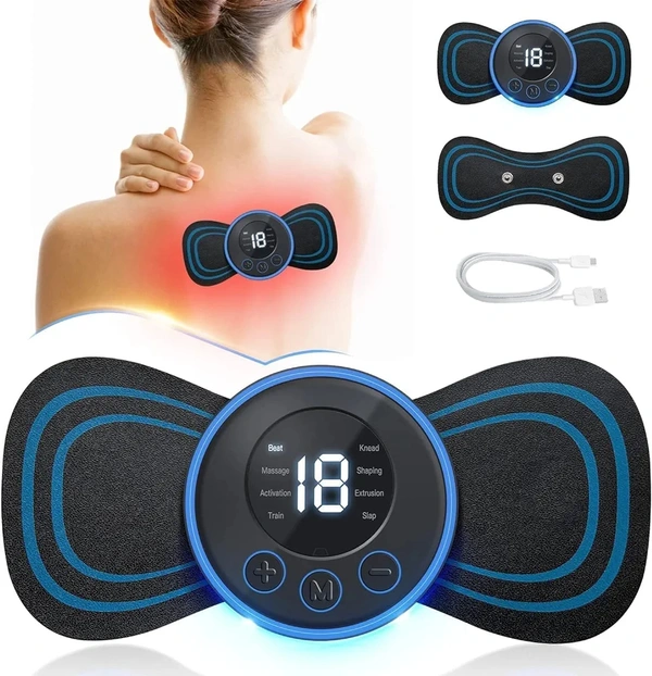 Butterfly Electric Neck Massager โ Cordless Full Body Massage Device with Remote Control | Portable & Relaxing Massage for Neck, Back & Shoulders โ SKVWORLD