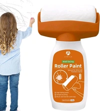 Wall Repair Roller Brush with Wall Repair Paste, Wall Paint, Touch Up White Wall Paint, Small Roller Wall Paint,Touch Up Paint, White, Repair, White Wall Repair Cream for Repairs