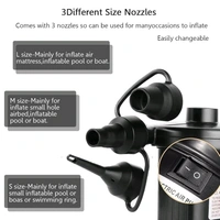 Electric Air Pump, 2 in 1 Inflate and Deflate Portable Corded Electric Air Pump with 3 Air Nozzles for Air Mattress, Sofa, Pool, Quick-Fill Inflator Deflator