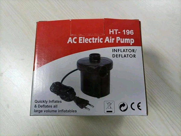 Electric Air Pump, 2 in 1 Inflate and Deflate Portable Corded Electric Air Pump with 3 Air Nozzles for Air Mattress, Sofa, Pool, Quick-Fill Inflator Deflator