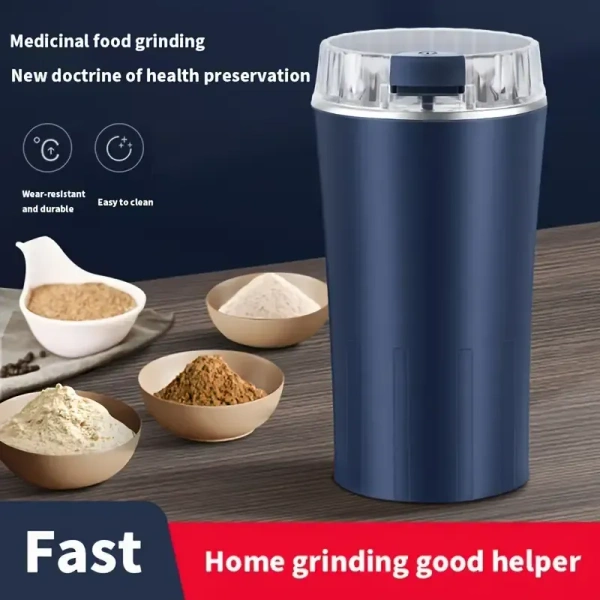One-Touch Electric Stainless Steel Grinding Machine | High-Powered Coffee, Spice & Nut Grinder | Portable & Easy-to-Use Kitchen Essential