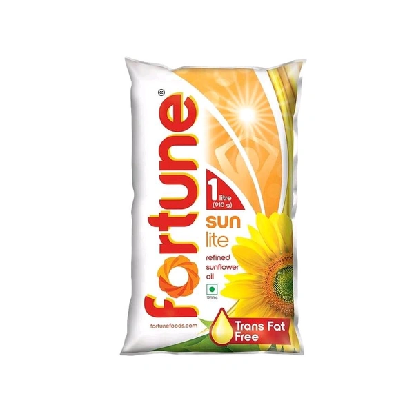 Fortune Sunlite Refined Sunflower Oil - 1l Pouch X 2