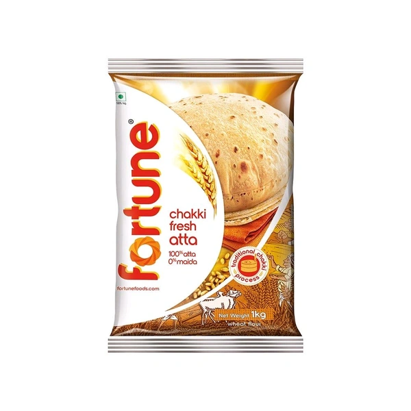 Fortune Chakki Fresh Atta 1Kg Pack - 