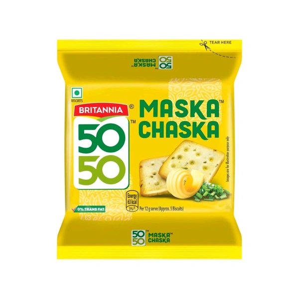 Britannia 50-50, Maska Chaska 100gm Pack - 100gm Pack