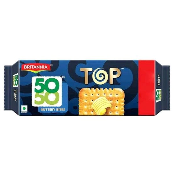 Britannia 50-50 Top Buttery Bites Biscuits 200gm