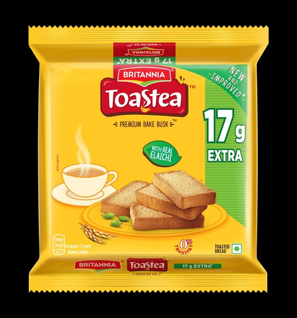 Britannia Toastea Premium Bake Rusk with Real Elaichi 183gm