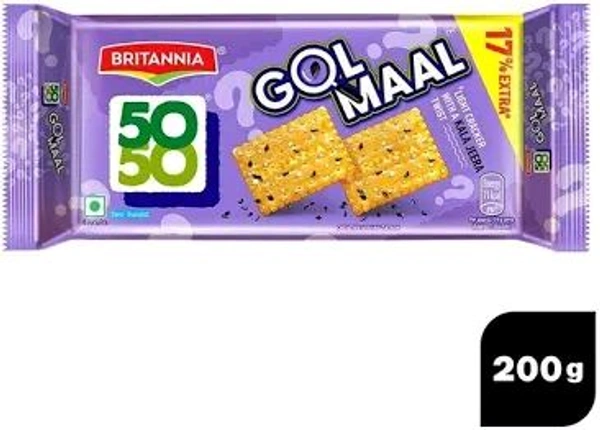 Britannia 50-50 Gol Maal Cracker, 170gm + 30gm Extra = 200gm