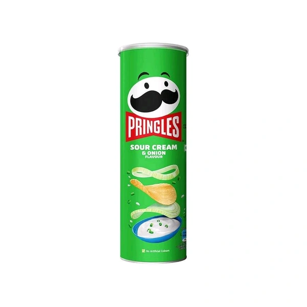 Pringles Potato Chips Sour Cream and Onion 107gm