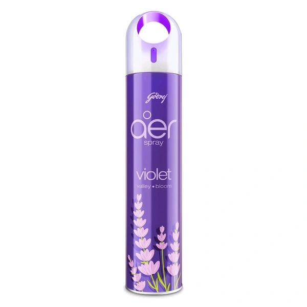 Godrej aer spray, Air Freshener for Home & Office - Violet Valley Bloom | Long-Lasting Fragrance (220ml)