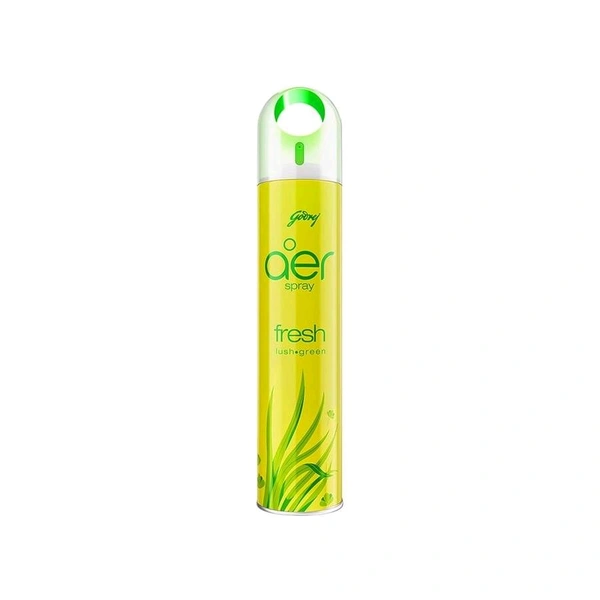 Godrej AER Spray | Room Freshener for Home & Office - Fresh Lush Green (220 ml) | Long-Lasting Fragrance