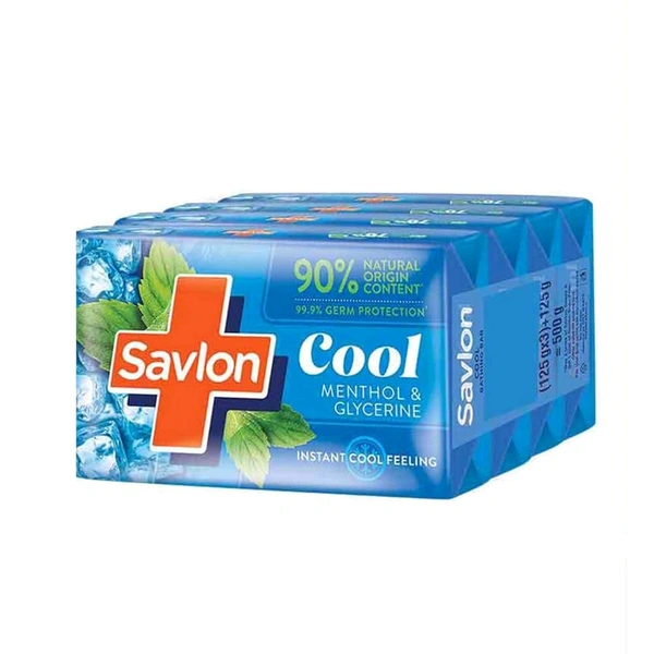 Savlon Cool Soap Menthol and Glycerine (Pack Of 4) - 300gm