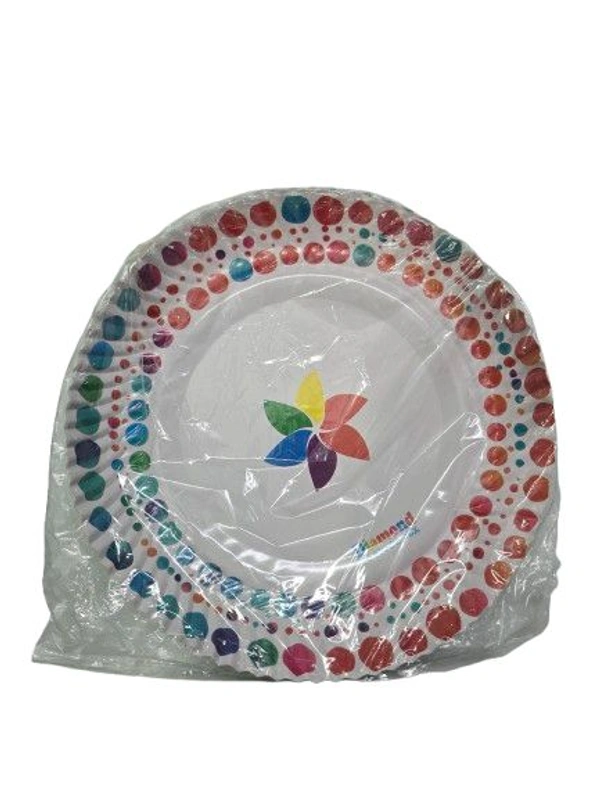 Diamond One Time Disposable Plates (Big Size) - 1 Pack (12 Plates)