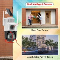 Consistent 4g solar 3mp+3mp Linkage Camera  - 4g Solar Camera, 3MP + 3MP,