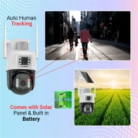 Consistent 4g solar 3mp+3mp Linkage Camera  - 4g Solar Camera, 3MP + 3MP,