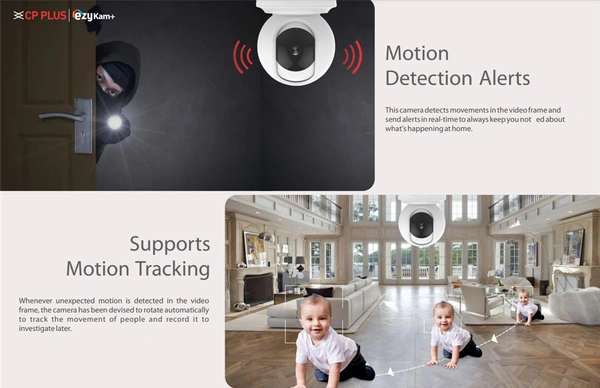 CP-PLUS Wifi Home Camera  - WHITE, Ezykam Wifi home camera