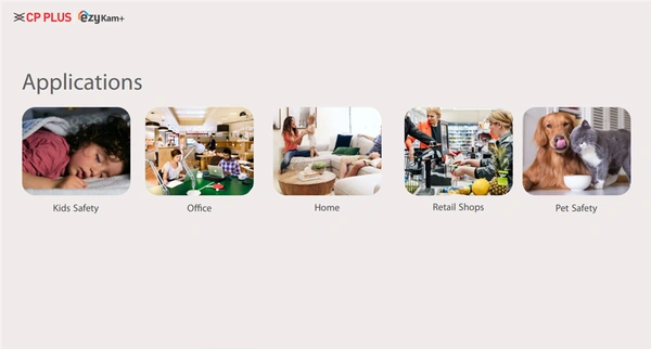 CP-PLUS Wifi Home Camera  - WHITE, Ezykam Wifi home camera