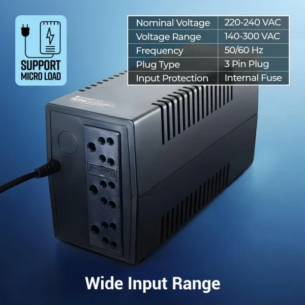 Zebronics CCTV & Computer UPS (MLS755) - Compatible for CCTV & Computers