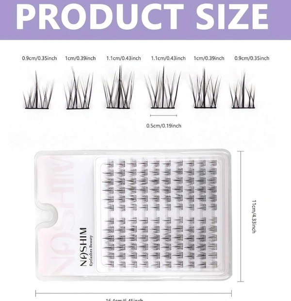 MAYCREATE® 120pcs Lash Clusters DIY Eyelash Extensions for Women, Cluster Lashes Wispy False Eyelashes 9-11MM Mixed, Natural Long Individual Flare Lashes Cluster False Eyelashes.