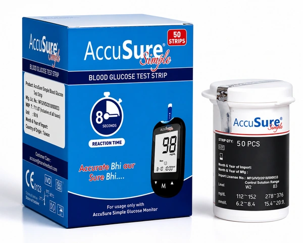 AccuSure Simple Test Strips for AccuSure Simple Glucometer