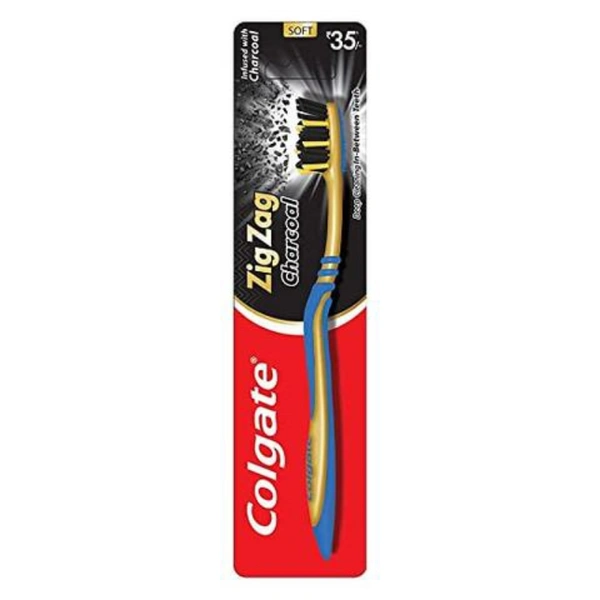 COLGATE CIBACA ZIGZAG CHARCOAL SOFT TOOTHBRUSH