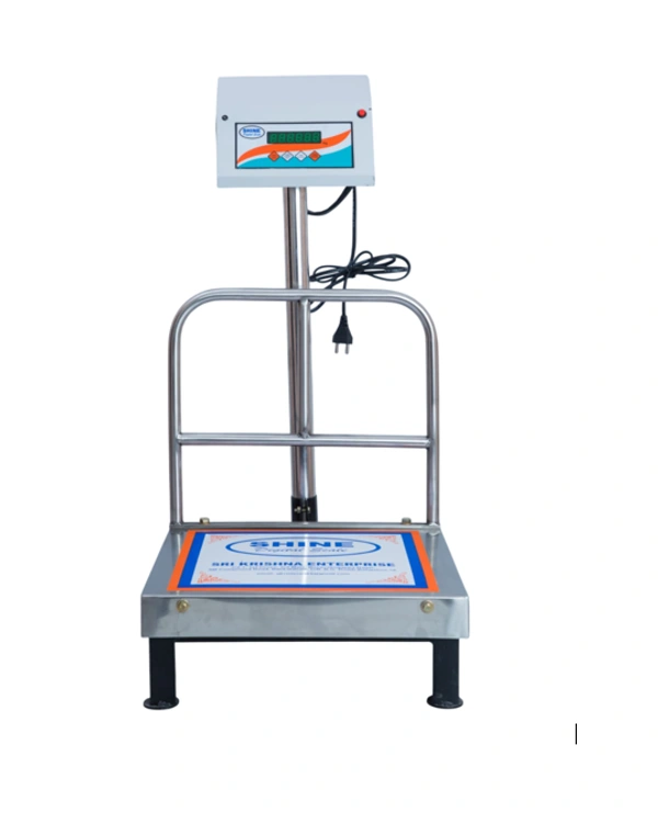 SHINE DIGITAL SCALE SHINE Digital 200KG Capacity 20GM Accuracy, Flatform Weighing Machine Digital for Shop, Commercial and Industrial Pan Size - 450X450 MM, (18X18 Inches)