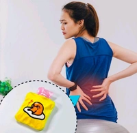 Yellow Duck Head Small Hot Water Bag with Cover for Pain Relief, Neck, Shoulder Pain and Hand, Feet Warmer, Menstrual Cramps.