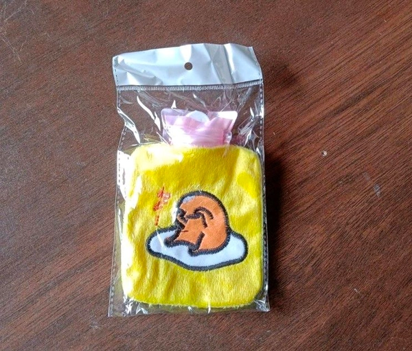 Yellow Duck Head Small Hot Water Bag with Cover for Pain Relief, Neck, Shoulder Pain and Hand, Feet Warmer, Menstrual Cramps.