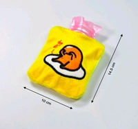 Yellow Duck Head Small Hot Water Bag with Cover for Pain Relief, Neck, Shoulder Pain and Hand, Feet Warmer, Menstrual Cramps.