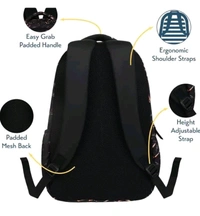 Backpacks for Women, 37L, Stylish and Trendy Casual College Backpacks for Girls, Water Resistant and Lightweight Bag for Office and Travelling - Black, 36 Ltrs