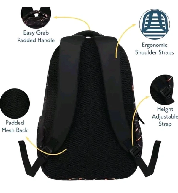 Backpacks for Women, 37L, Stylish and Trendy Casual College Backpacks for Girls, Water Resistant and Lightweight Bag for Office and Travelling - Black, 36 Ltrs