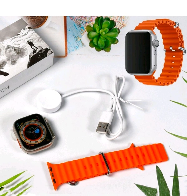 T800 Smart Watch 49mm with Bluetooth Call - Burning Orange, 49 MM