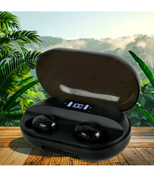 Tws Dual Pairing Earbuds with Mic Advanced ENC, Long Playtime Headset - Black