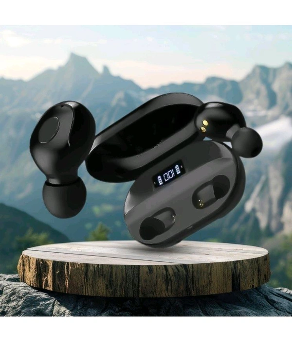 Tws Dual Pairing Earbuds with Mic Advanced ENC, Long Playtime Headset - Black