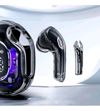 Bluetooth Headphones, Wireless Bluetooth 5.3 In-Ear with Microphones, 200mAh Battery, Transparent LED Display, ENC Noise Cancelling Earbuds, Earphones (1 Pc)