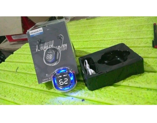 Bluetooth Headphones, Wireless Bluetooth 5.3 In-Ear with Microphones, 200mAh Battery, Transparent LED Display, ENC Noise Cancelling Earbuds, Earphones (1 Pc)