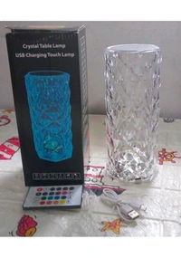 ALL DECORATIVE LIGHTS|| DROP DOWN MENUS|| - Crystal Touch Night Light (16 Colors) - Rose Diamond Table Lamp with Remote Control, USB Table Lamp, Romantic Date Lighting